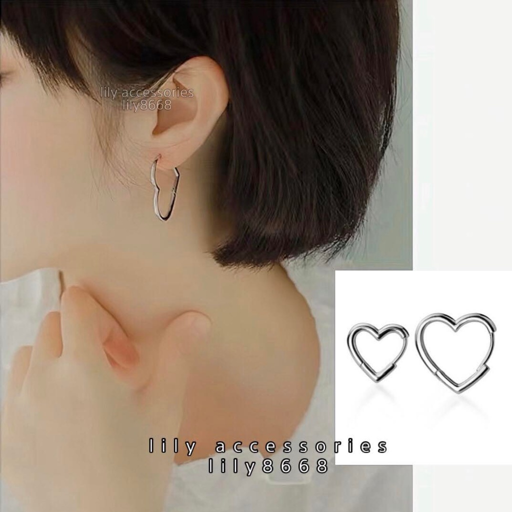 khuyên tai bông tai hình trái tim nhiều size