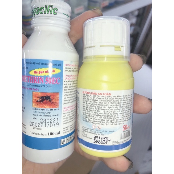 Bộ đôi sản phẩm diệt muỗi, côn trùng - MAP PERMETHRIN 50EC (100ml) + FENDONA 10SC (50ml)