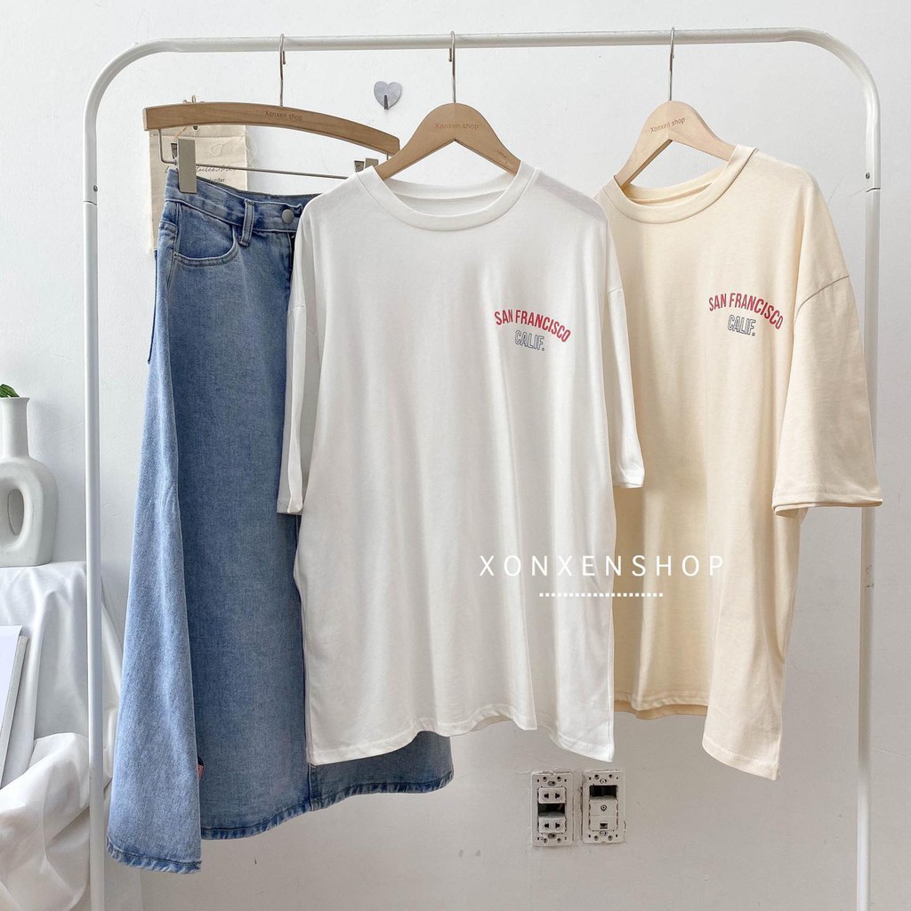 Áo thun form rộng in chữ Xonxen shop chất cotton thoáng mát free size, mã 2151