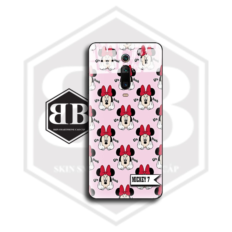 Ốp lưng kính cường lực Xiaomi Redmi Note 10 CC9 Pro / Redmi K20 Mi 9T / Mi CC9 Mi A3 Lite / Note 9 Pro Max chuột mickey | BigBuy360 - bigbuy360.vn