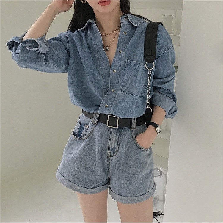 Korean Retro Loose Women's Personalized Denim Jacket