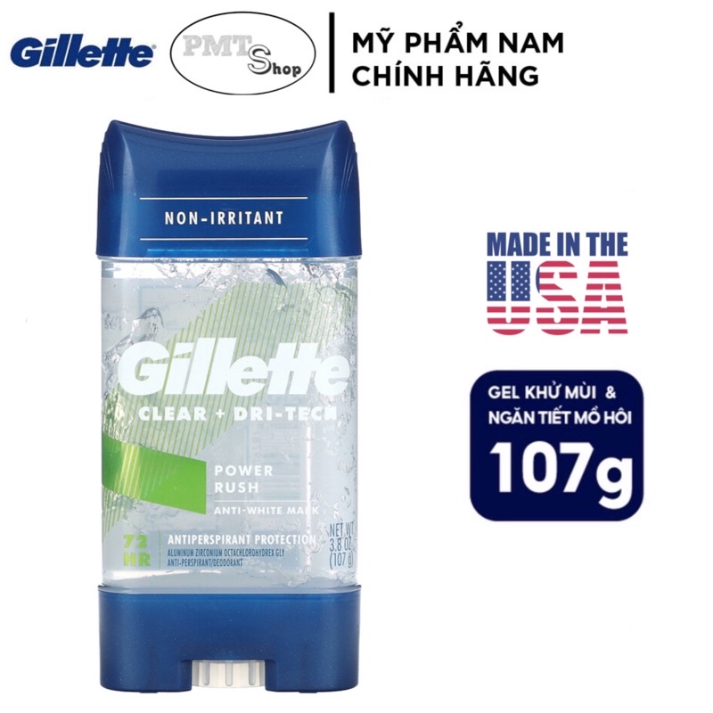 Lăn khử mùi nam Gillette Clear Gel 107g Cool Wave 6in1 Ultimate | Sport TriumPh | Arctic Ice | Power Rush 108g