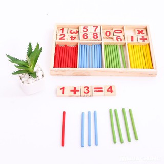 Bộ que tính học toán bằng gỗ cho bé