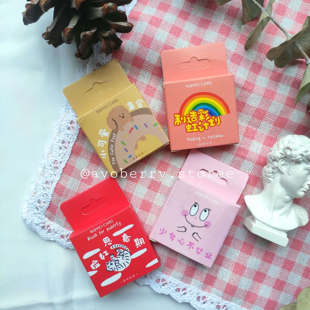 Nhãn Dán Hộp 46 Sticker Decor | @avoberry.storee |