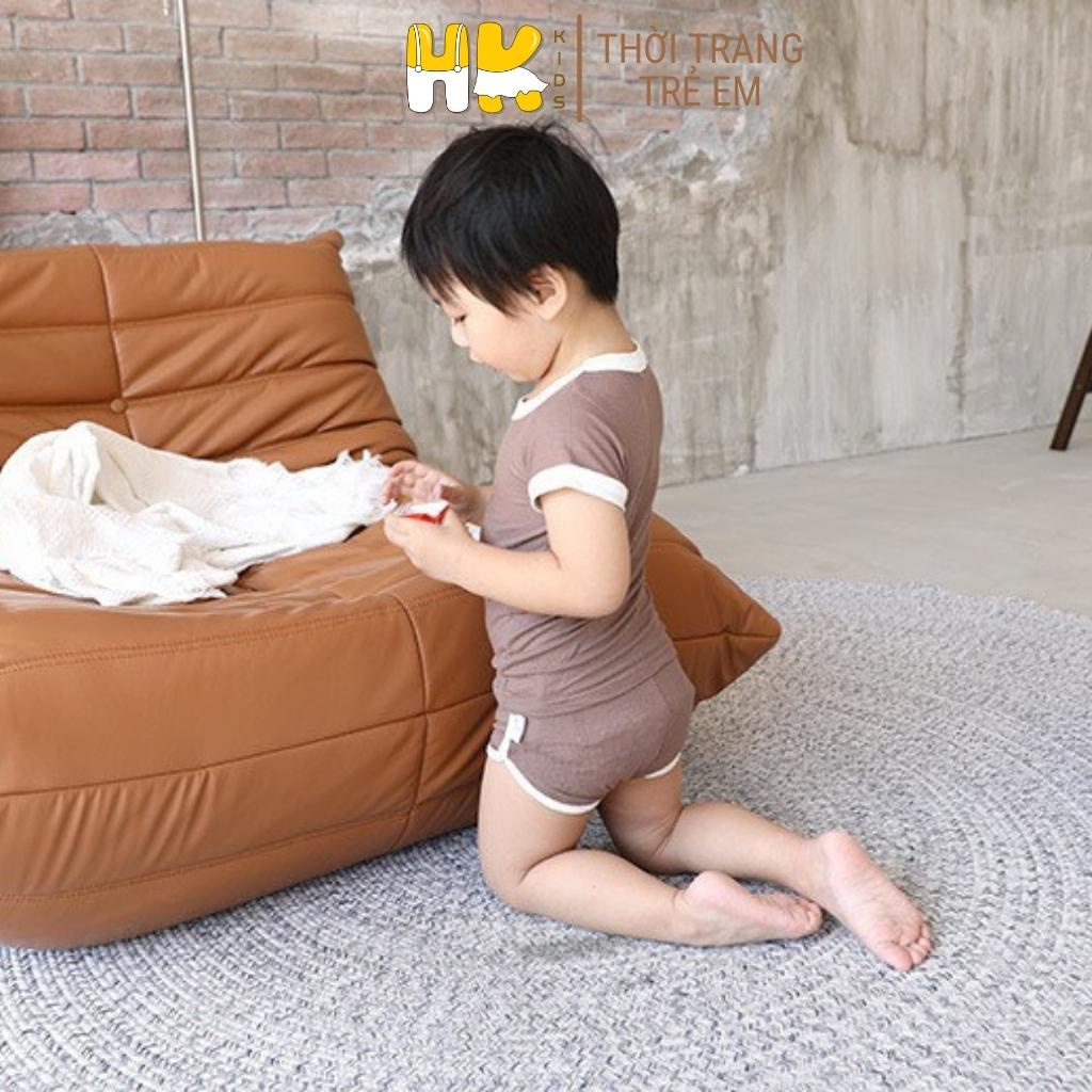 Bộ Minky mom chính hãng cộc tay cho bé chất thun lạnh pettit size từ 1 - 5 tuổi - HK KIDS (màu 1-7)