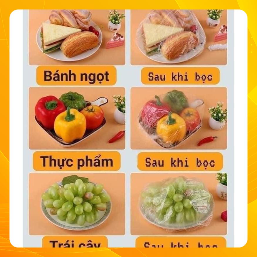 Bọc  Thực Phẩm Gấu - Set 100 Màng Bọc Thực Phẩm Co Giãn Hình Gấu