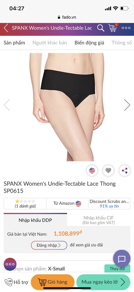 Quần lót định hình cao cấp  SPANX