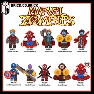 Zombie Spider Man Captain Doctor Strange Iron Man  Thanos Đồ Chơi Lắp Ráp Mô Hình Siêu Anh Hùng Marvel WM6132
