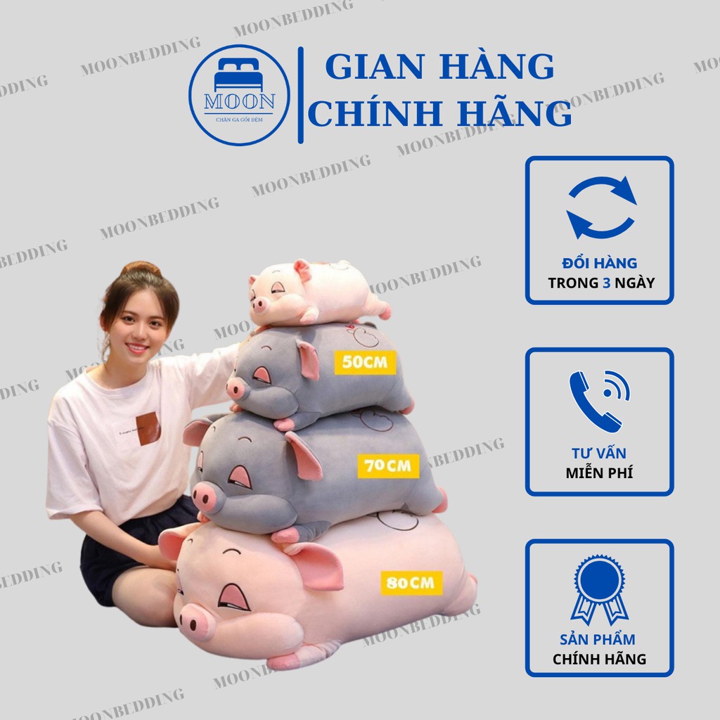 Gấu Bông HEO PHÊ CẦN Ngộ Nghĩnh Đáng Yêu , Vải Nỉ Nhung Siêu Mềm Mại