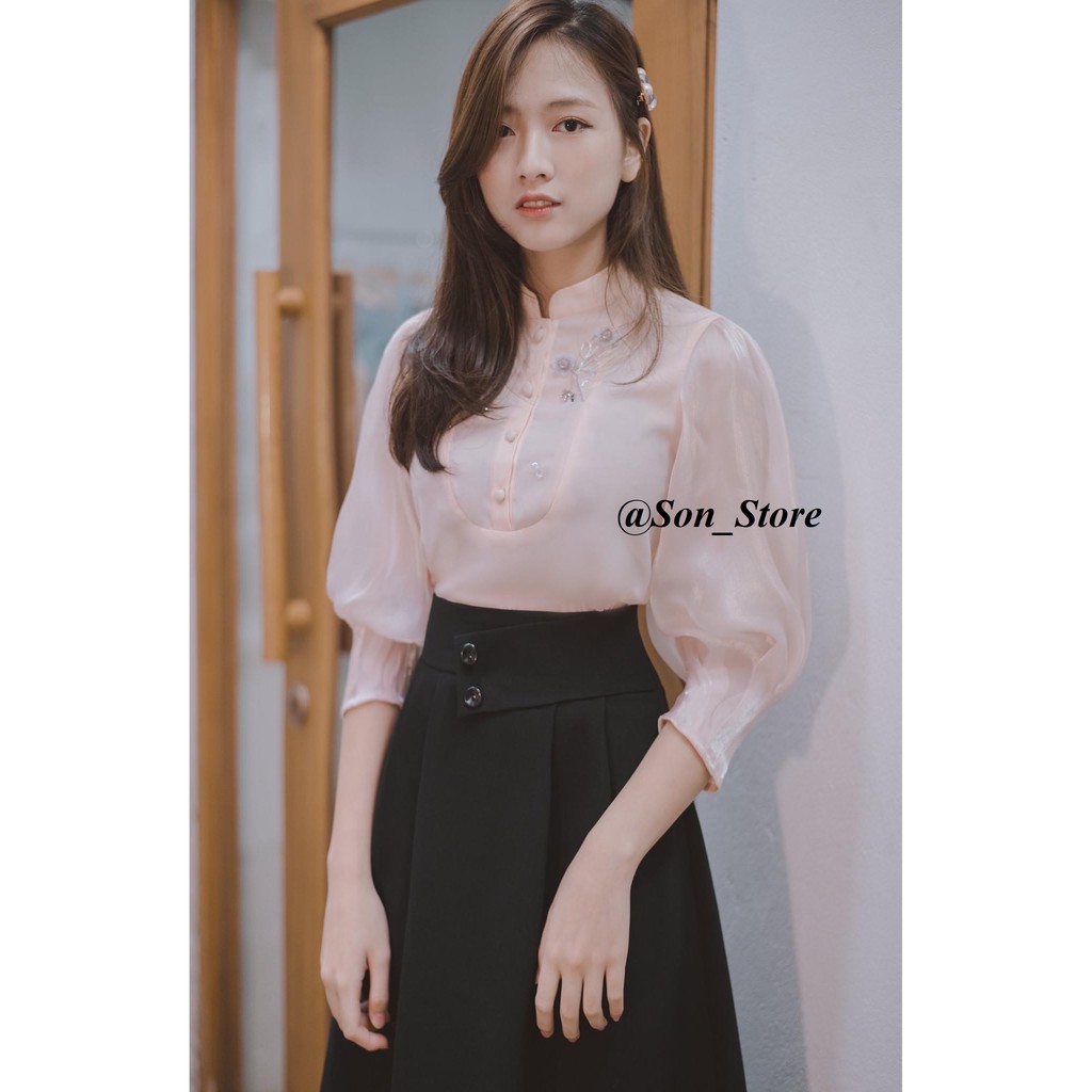 Chân váy công sở xòe dáng dài vintage | BigBuy360 - bigbuy360.vn