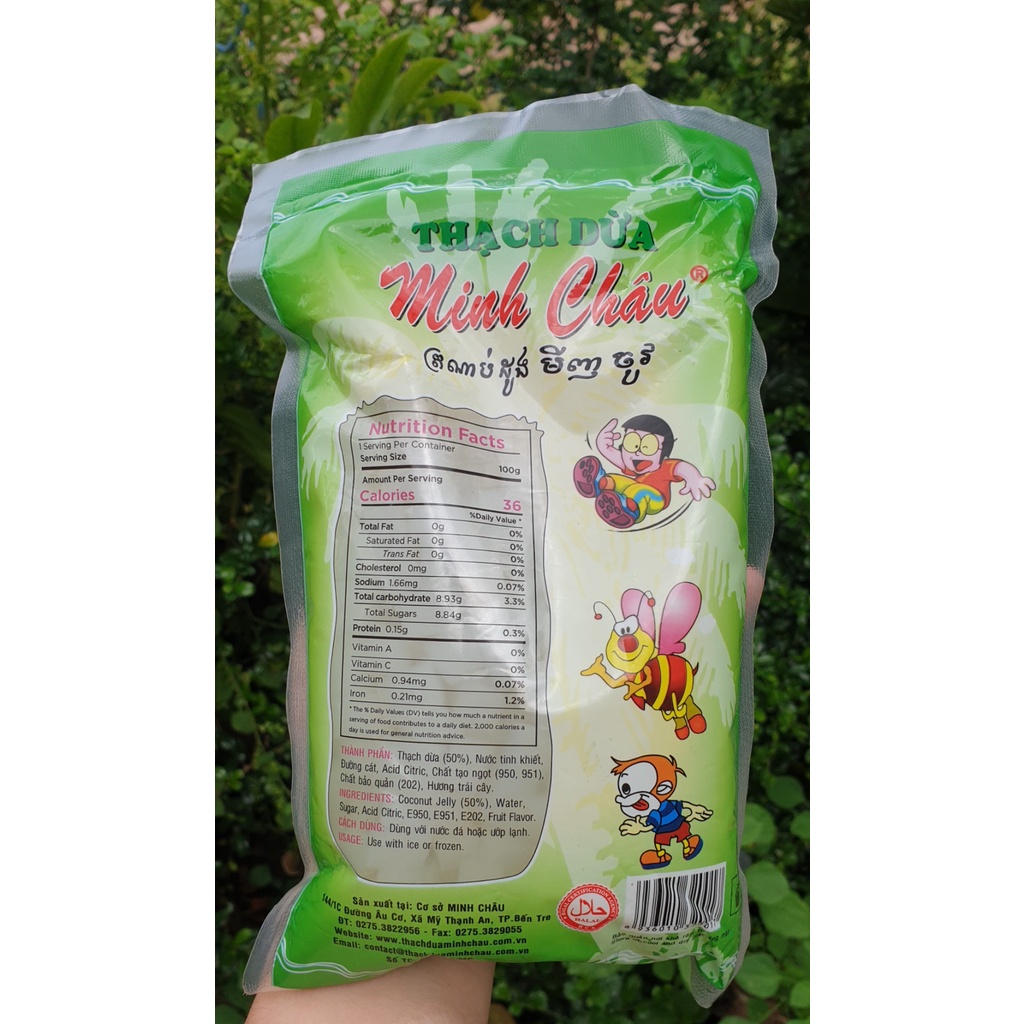 Thạch dừa Bến Tre Minh Châu túi 500gram