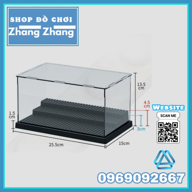 Đồ chơi xếp hình Hộp đựng trưng bày 3 tầng phiên bản giới hạn Shop đồ chơi Zhang Zhang