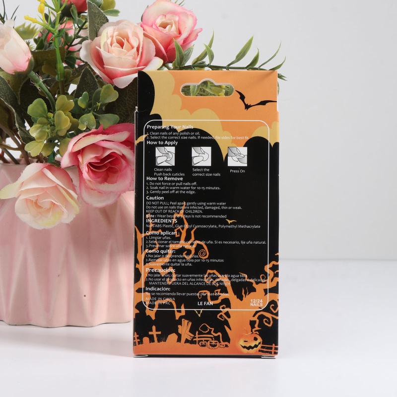 Bộ Móng Tay Giả Che Phủ Toàn Diện Dạng Bấm Tiện Lợi Dành Cho Halloween YOUYO