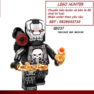 Xếp hình Marvel Minifigures Superheroes Ironamn phiên bản Punisher