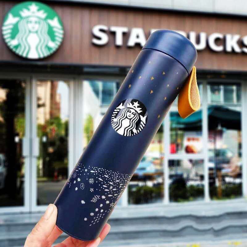 473ml Starbucks Stainless Steel 304 Insulation Cup Wood Grain Rope Coffee Cup Thermos spot Starbucks tumbler mug