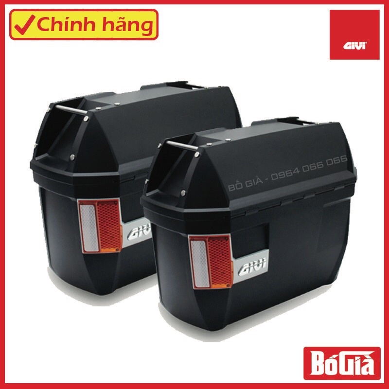 Thùng hông xe máy Givi E23N-S OR - Bảo hành 2 năm