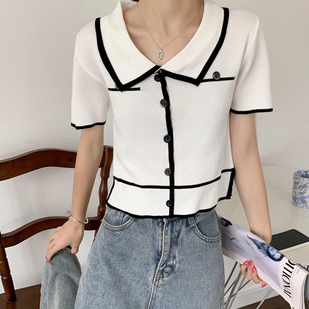 Áo thun polo dễ thương thời trang mùa hè cho bạn gái