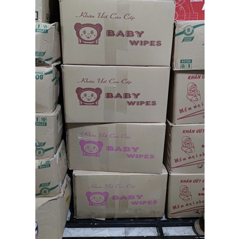 Khăn ướt Baby Wipes mẫu nắp Gấu gói lớn 125gr chính hãng hàng công ty an toàn cho da bé