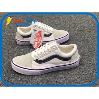 Giày Vanz old skool vá da vạch màu đen