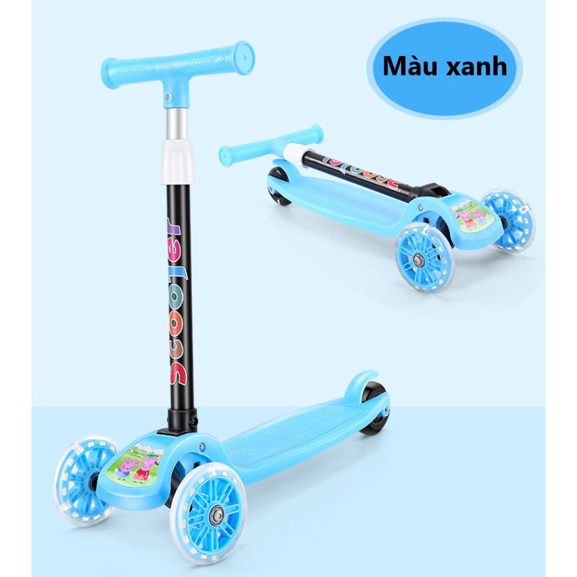 Xe Trượt Scooter 3 Bánh - Xe Đẩy Cho Bé Tập Đi Bánh Xe Phát Sáng Cho Bé Yêu