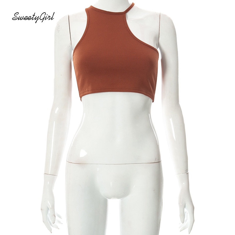 Áo Hai Dây Dáng Ôm Màu Trơn Thời Trang Đường Phố Cho Nữ