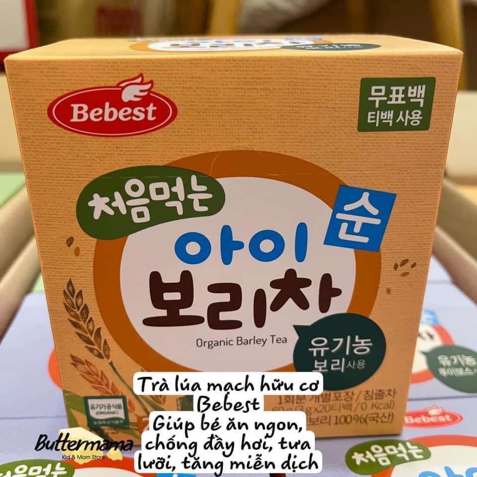 Trà Hữu Cơ Bebest Hàn Quốc Cho Bé Từ 6 Tháng Tuổi Vị Lúa Mạch Hồng Trà Quyết Minh Tử Chống Tưa Lưỡi