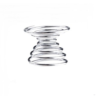 Metal Egg Cup Spiral Kitchen Breakfast Hard Boiled Spring Holder Egg Cup