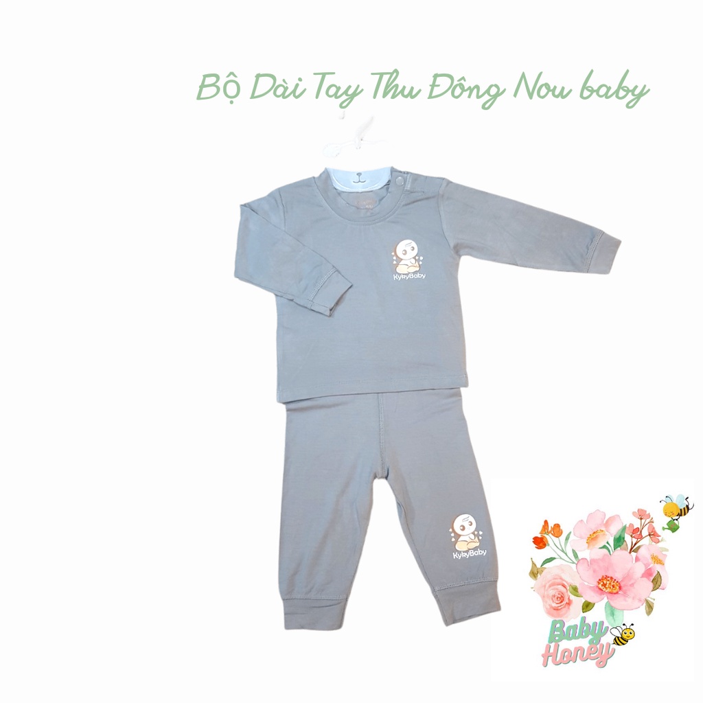 Bộ quần áo thu đông Kyky Baby họa tiết đáng yêu, chất liệu Bamboo sợi tre Cao cấp