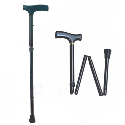 Gậy chống gấp gọn cho người già Lucass USA B27, gay batoong 1 chân gấp gọn 4 khúc, đế cao su chống trượt
