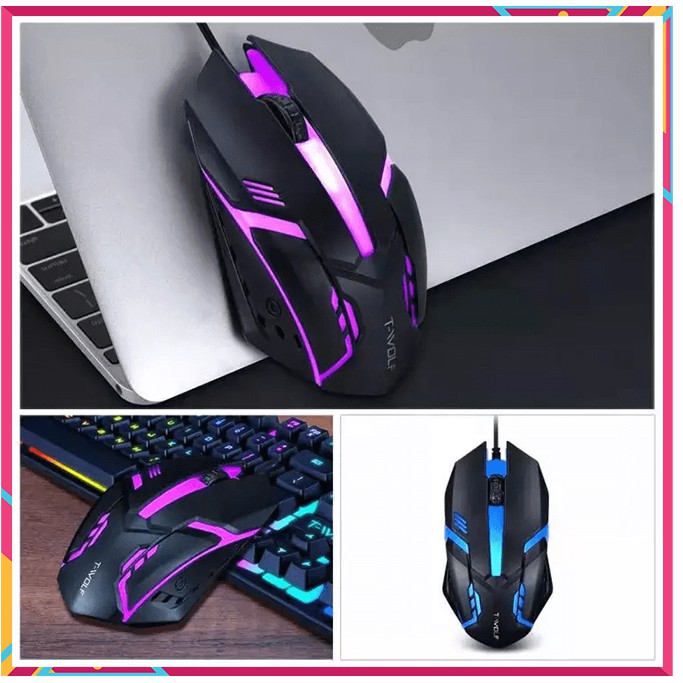 Chuột Có Dây Gaming T-Wolf V7 LED - Giá Tốt - Chính Hãng.