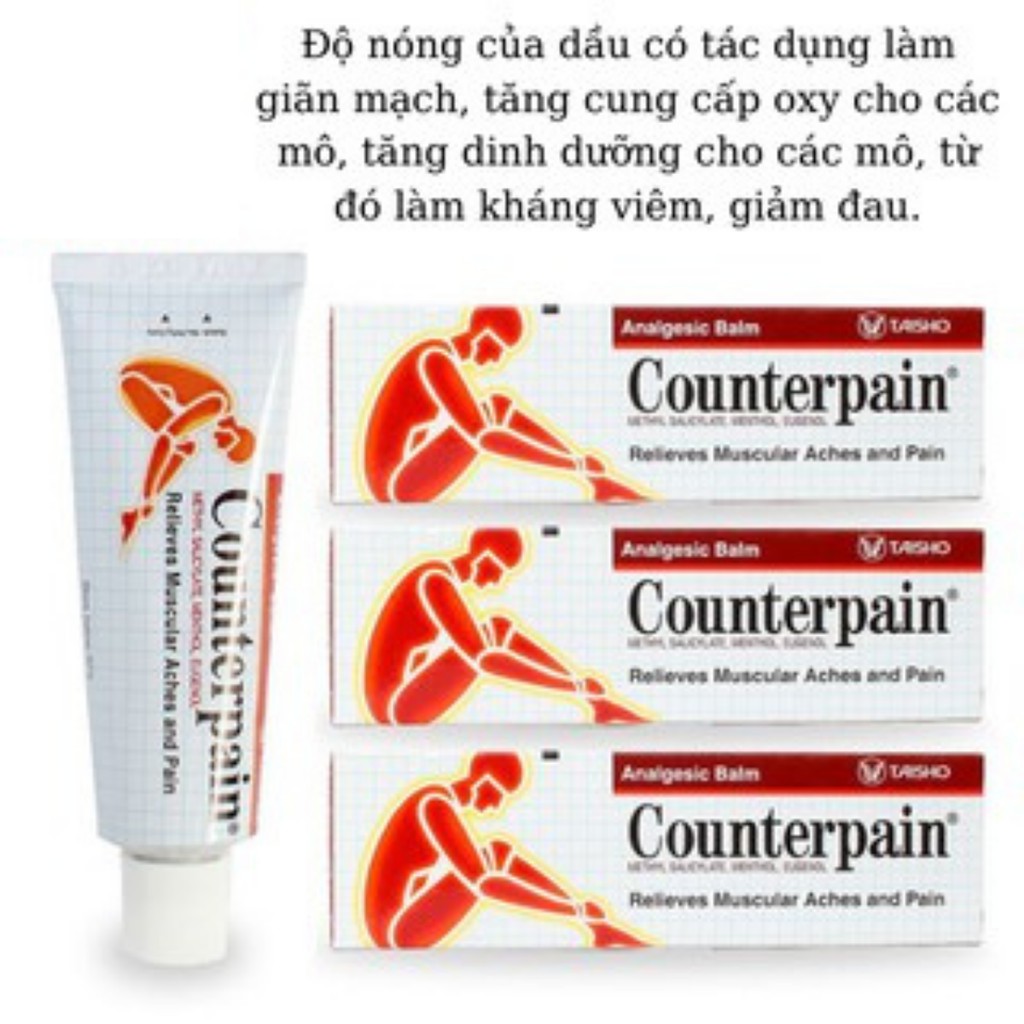 Kem xoa bóp Counterpain Thái Lan 2 loại nóng lạnh 120g, dầu xoa bóp Thái Lan Counterpain - Lala Mart