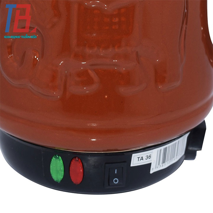 Ấm sắc thuốc Trường An TA36 dung tích 3.2L công suất 420W, tặng kèm vòng sứ - Màu ngẫu nhiên - Chính Hãng BH 12 tháng