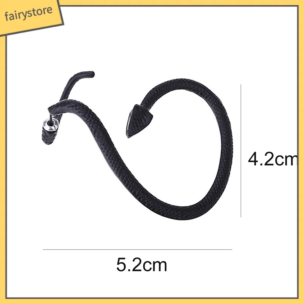 1 Khuyên Vành Tai Hình Rắn Phong Cách Punk Thời Trang