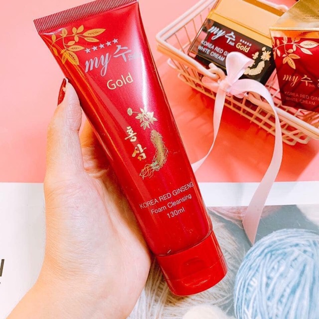 SỮA RỬA MẶT MY GOLD KOREA RED GINSENG FOAM CLEANSING