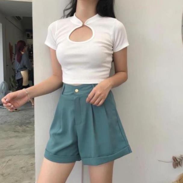 [Giá sỉ] Quần short nữ, Quần sooc nữ gập gấu chất liệu tuyết mưa loại 1