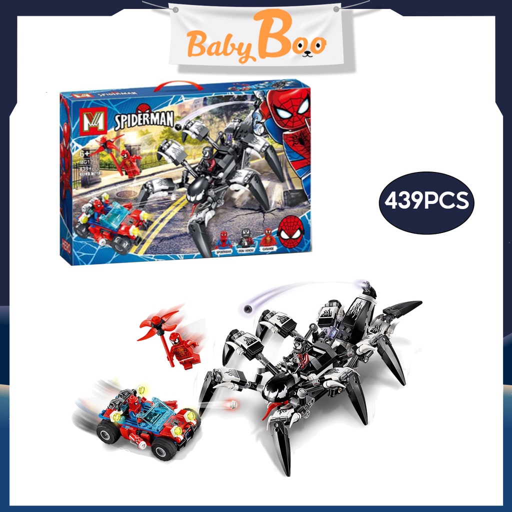 Đồ Chơi Lắp Ghép Lego Spiderman -Lego Người Nhện - 439 Chi Tiết - BabyBoo