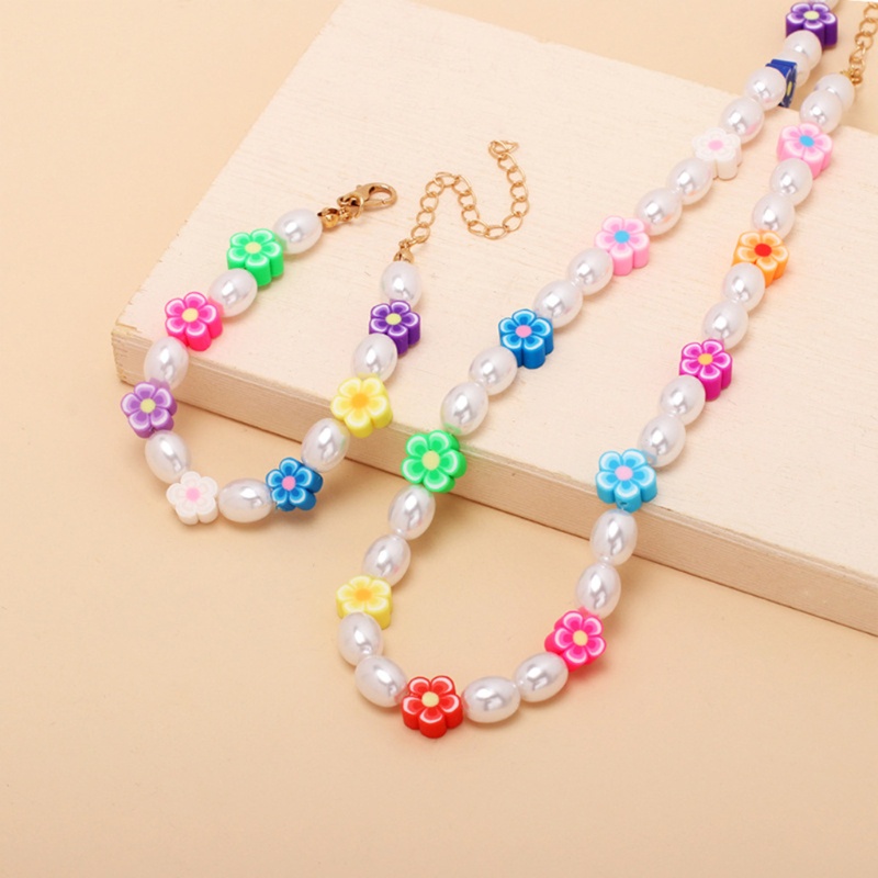 Flgo Vòng cổ Ngọc Trai Mặt Hoa Thời Trang