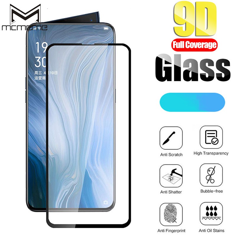 Kính cường lực toàn màn hình 9D mới nhất cho OPPO Reno 5 5G 3 4 10X Z 2 2Z 2F F11 Pro A16 A15 A15s A94 K3 A5 A9 2020 F9 A3s A5s A1K A91 A92 A52 A72