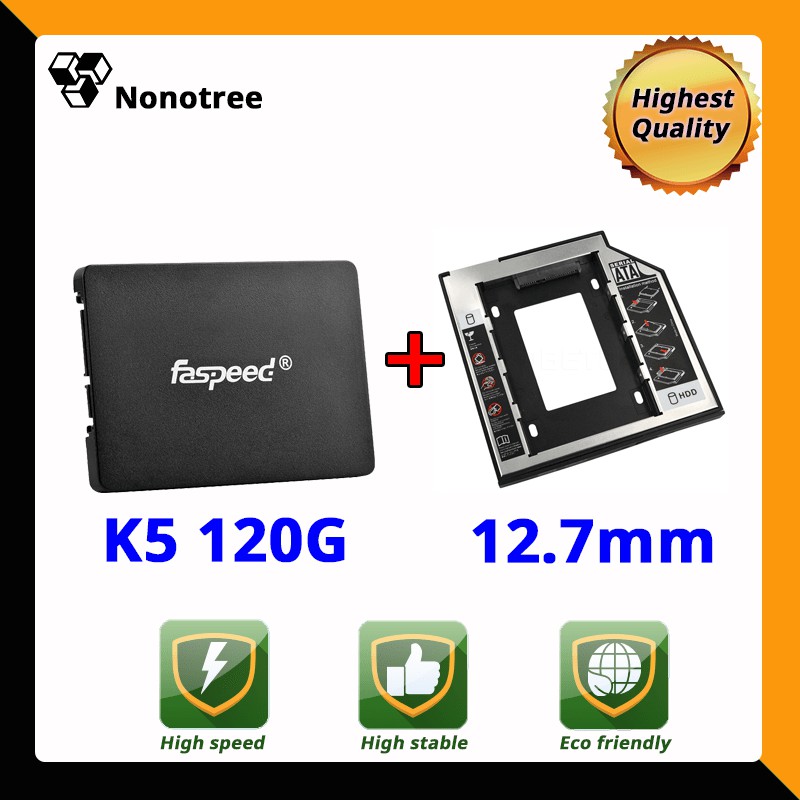 Ổ cứng SSD K5 128GB Faspeed SATA3 2.5inch 3 năm đổi mới Caddy 9.5mm 12.7mm Nonotree 90GB 120GB Tham khảo