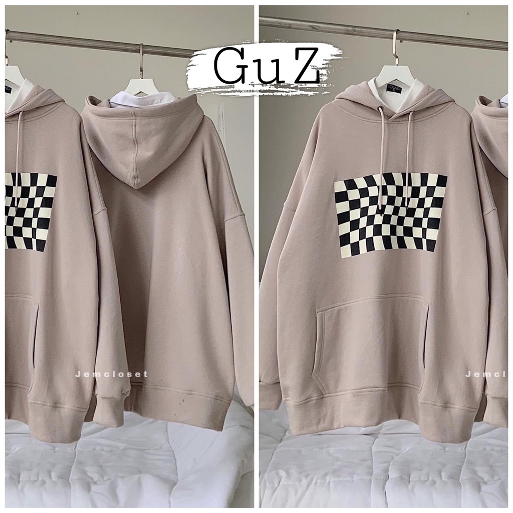 Áo đôi thu đông hoodie BÀN CỜ tay dài chất nỉ bông dày dặn mặc thu đông siu ấm GuZ