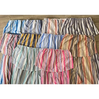 Jumpsuit Sọc Bèo Ống Cúp Ngực Bo Chun BEBOP (CÓ TÚI)