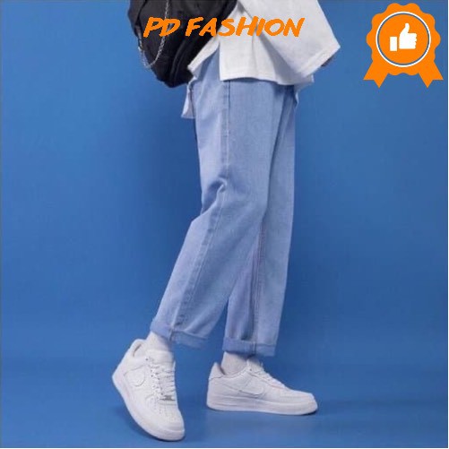 Quần jean bò baggy nam dáng Unisex hàng Quảng Châu phong cách Hàn Quốc PD FASHION