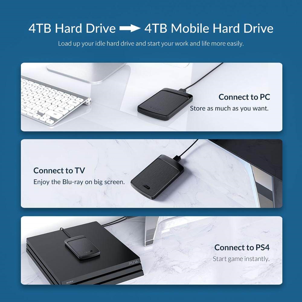 HDD Box hộp đựng ổ cứng ORICO 2020U3 2.5 inch cổng Sata 3.0 và USB 3.0 5gbps cho SSD/HDD 4TB - Hàng Chính Hãng