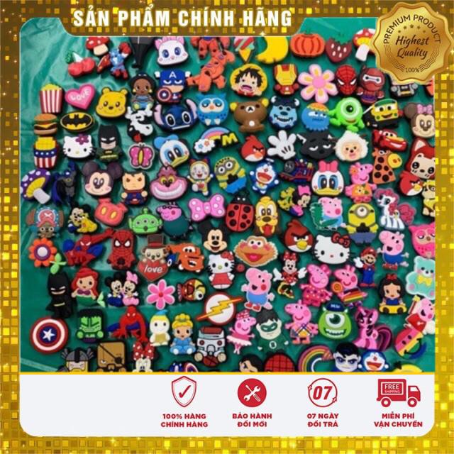 STICKER/ JIBITZ Gắn Dép Crocs, Sục, Dép Cá Sấu Bán Buôn Giá Sỉ
