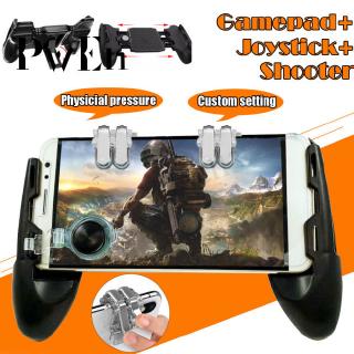 3 in 1 Mobile Gaming Gamepad Joystick +Controller Trigger + Fire Button for PUBG