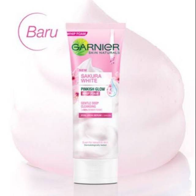 (hàng Mới Về) Sữa Rửa Mặt Garnier Sakura White Pink Glow Whip Foam 50ml