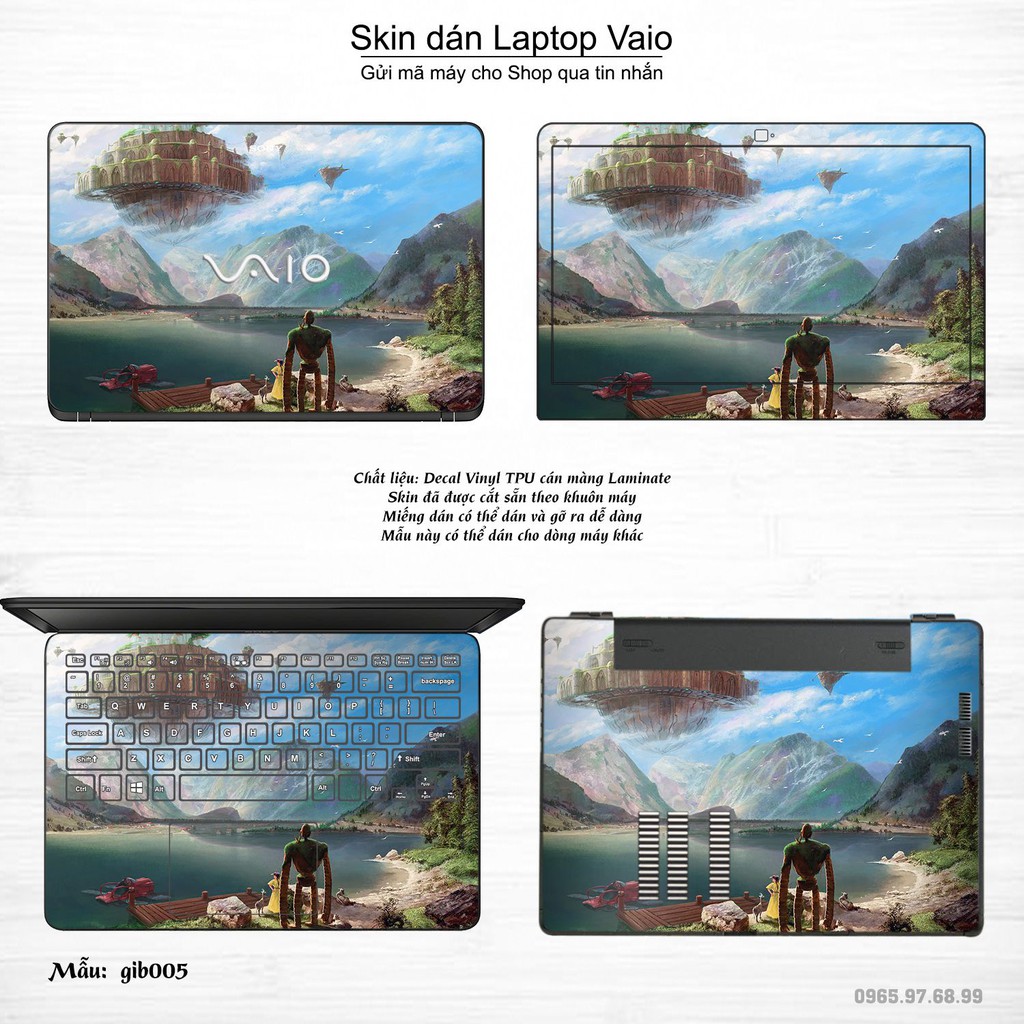 Skin dán Laptop Sony Vaio in hình Ghibli (inbox mã máy cho Shop)