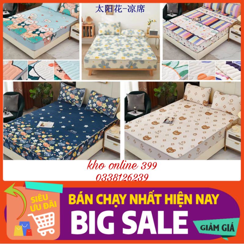 [RẺ VÔ ĐỊCH] chiếu điều hòa bo chun, chiếu điều hòa tencel latex mủ cao su non 1m6x2m, 1m8x2m, 2mx2m2, chăn ga gối nệm