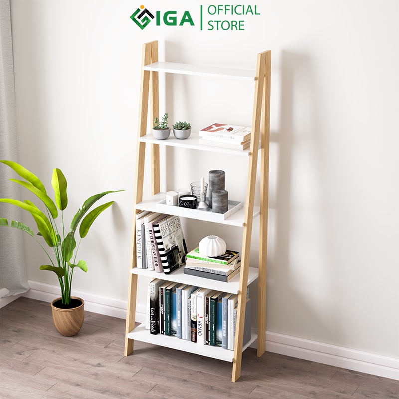 Kệ sách decor trang trí phòng làm việc phòng ngủ phong cách kiểu Hàn thương hiệu IGA - GP114.41
