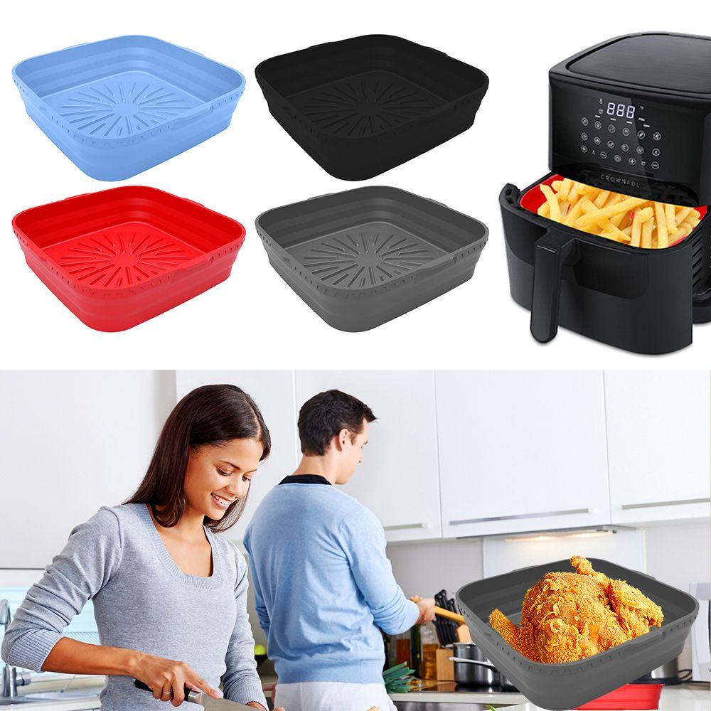 YVE Giỏ Silicon Mềm Hình Vuông Có Thể Tái Sử Dụng Đựng Bánh Pizza